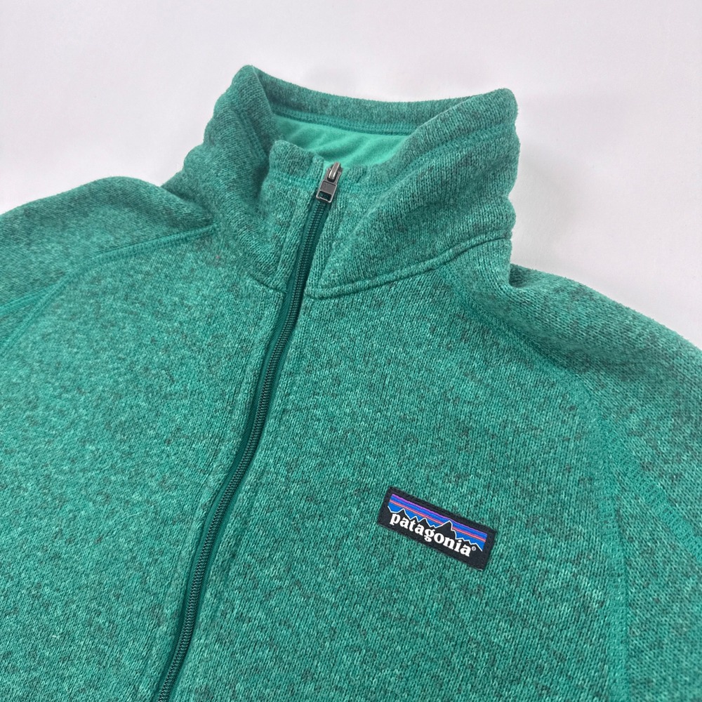 Patagonia Better Sweater Womens Medium Green Heather 1/4 Zip Fleece Pullover